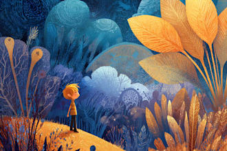 design children story book, child book illustration