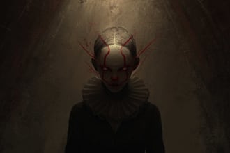 draw horror and gothic line art illustrations