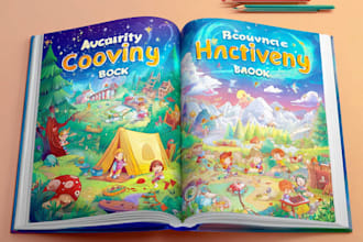 draw colorful children book illustrations and story scenes