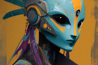 sci fi character illustration or sci fi character