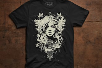 draw custom automotive car illustration for t shirt design