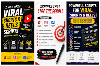 write viral youtube shorts and instagram reels scripts,emotional storytelling s