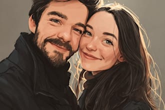 do couple portrait illustration