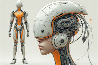 create high quality futuristic character art