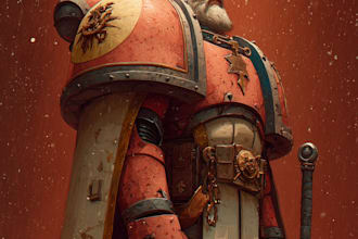 draw dark sci fi warriors and warhammer 40k style character designs