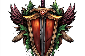 design a professional fantasy, rpg, scifi logo