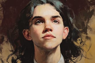 create a vintage oil painting portrait for gifts and wall decor