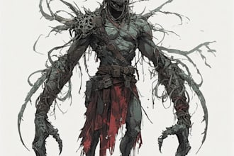 do horror character art and horror character