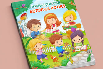 illustrate creative children book pages with storytelling