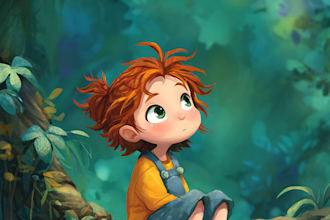 draw kids character design for children book illustration