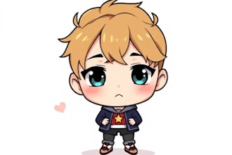 paint a custom chibi illustration for your oc persona or brand