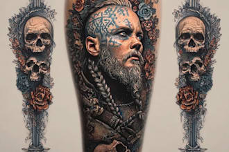 design custom dragon tattoo illustration