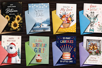 design custom greeting cards, invitation cards and party posters