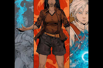 illustrate manga comic book pages and graphic novel scenes