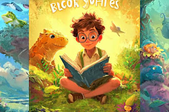 illustrate an enchanting premium childrens book cover