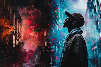design mixtape album cover art in handrawn