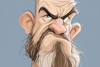 draw cartoon caricature for business, group, friends, family