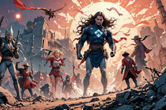 comic book illustration with comic book illustrator