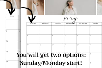 design digital or printable planner in canva, custom journal, 2026 2027 calender