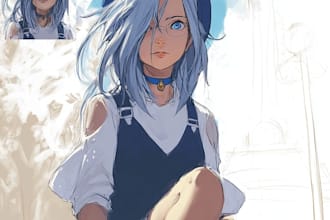 draw anime art character sheet or reference sheet design