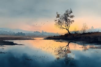 paint watercolor illustration and watercolor art