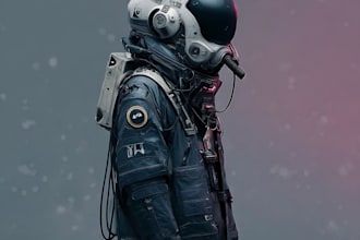 sci fi character illustration or sci fi character