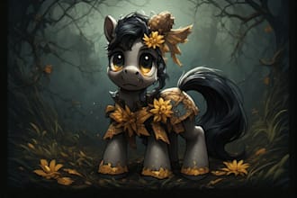 create custom pony character illustration