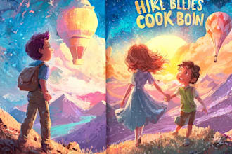 create a premium childrens book cover illustration
