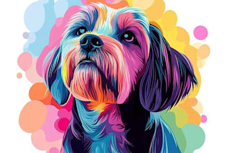 draw your pet into a very amazing vector pop art