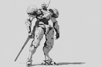 design sci fi mecha and robot concept art