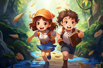 draw children book illustration and picture book illustrator