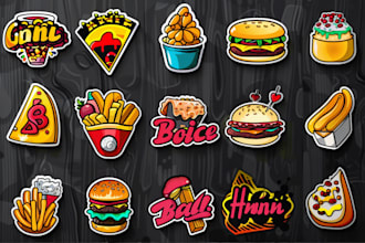 do restaurant, fastfood, BBQ, food truck and food logo design