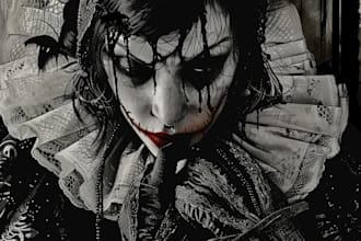 create realistic dark art horror illustrations