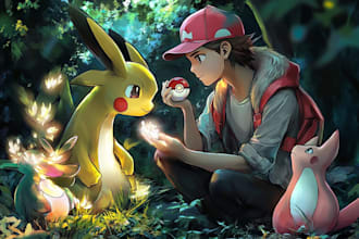illustrate you as a pokemon trainer