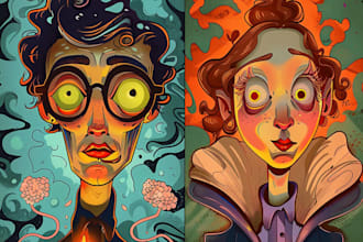 draw cartoon illustrations for you