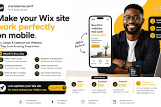 fix wix mobile site and optimize responsiveness for all devices