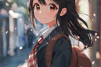 anime art character illustration oc, pfp, fanart