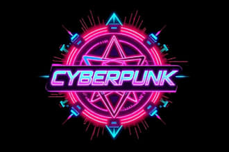 design a professional cyberpunk logo for esports and streaming