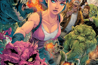 create professional comic book art and story page