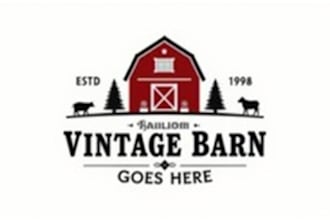 create an awesome rustic barn vintage logo  in 12 hours