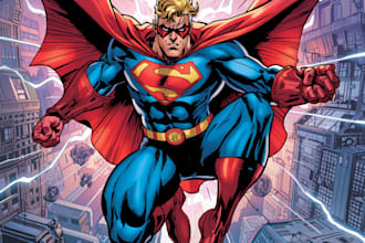 create comic book and custom illustration
