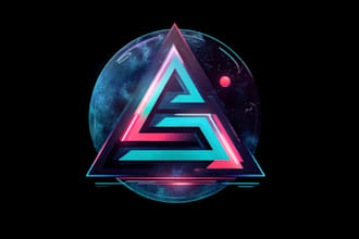 design futuristic cyberpunk logo for you