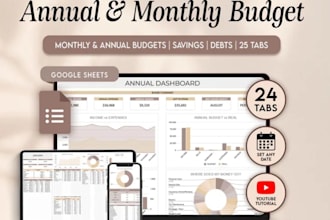 do custom automated excel spreadsheet, google sheets dashboard, budget tracker