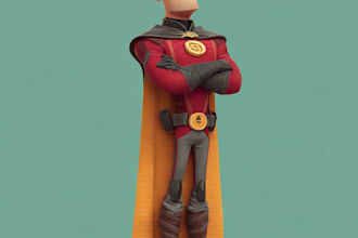 design cool superhero character im really good at this