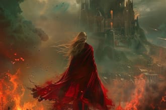 make a fantasy book cover, thriller book cover