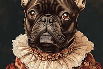 custom pet portrait, dog portrait, cat portrait