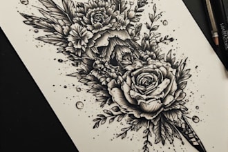 design professional tattoo and custom tattoo