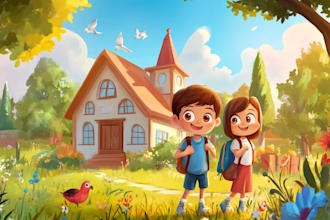 draw children book illustration