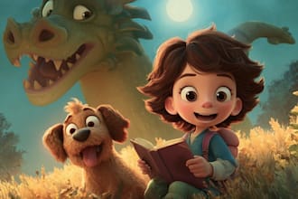 illustrate cute cartoon children book illustrations for kids storybook
