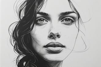 create detailed charcoal pencil sketches and artwork for you